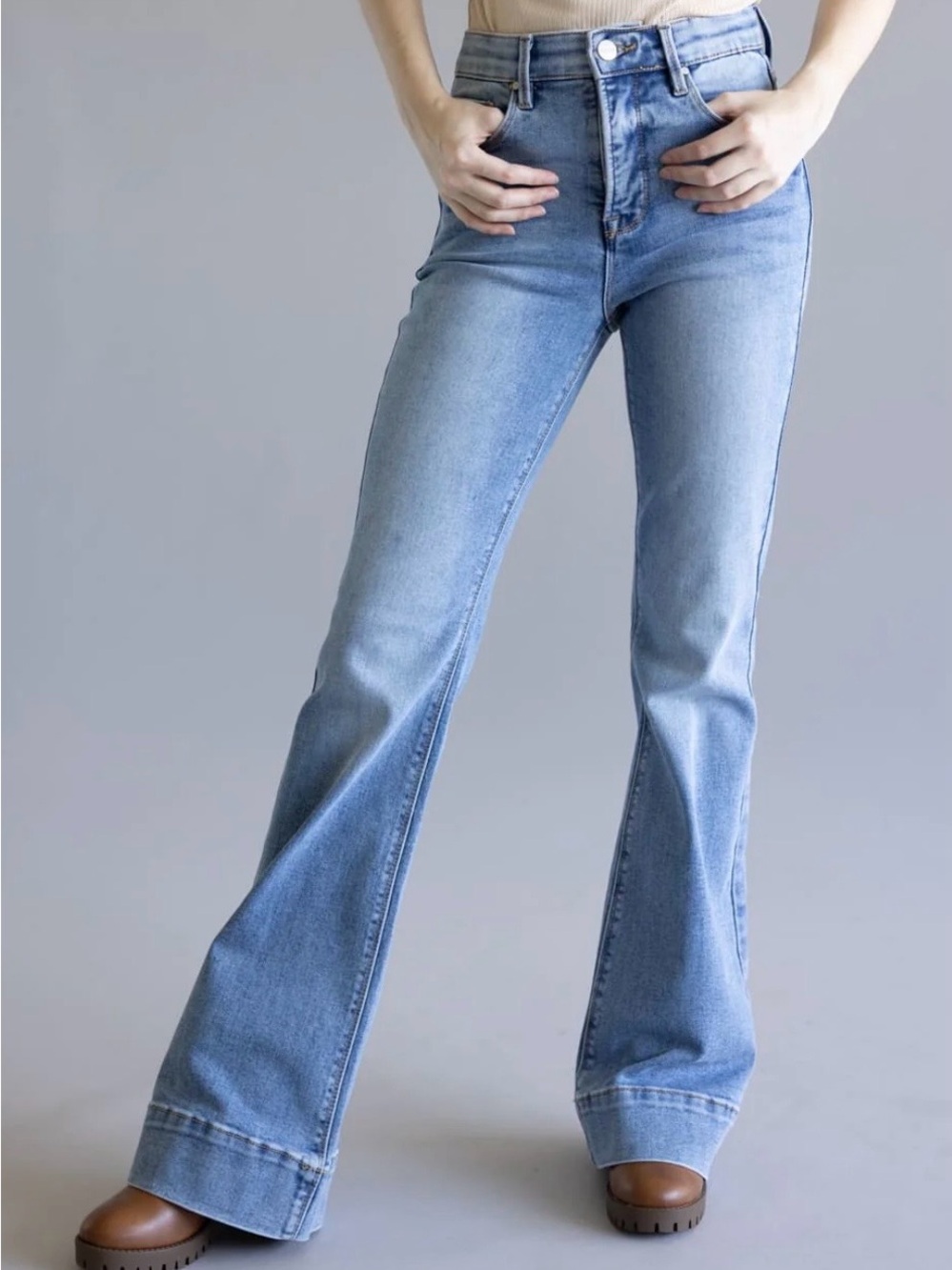Risen High Rise Trouser Flare Tummy Control